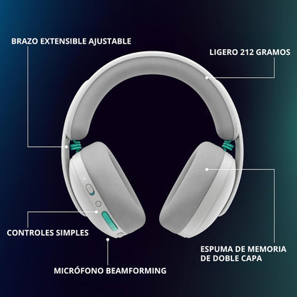 Auriculares Gamer Inalámbricos Logitech G325 LIGHTSPEED Bluetooth PC/PS5/Switch/Xbox - Blanco + Obsequio Soporte para Diadema