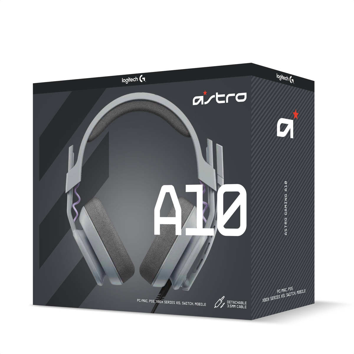 Audífonos Gamer Astro A10 Gen 2, Pc/Ps5/Ps4, Xbox, Gris