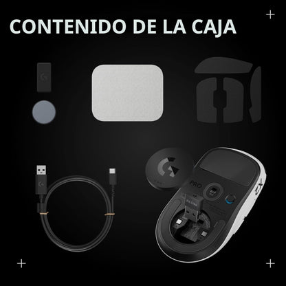 Mouse Gamer Inalámbrico Logitech G PRO X2 SUPERSTRIKE Lightspeed - Blanco/Negro