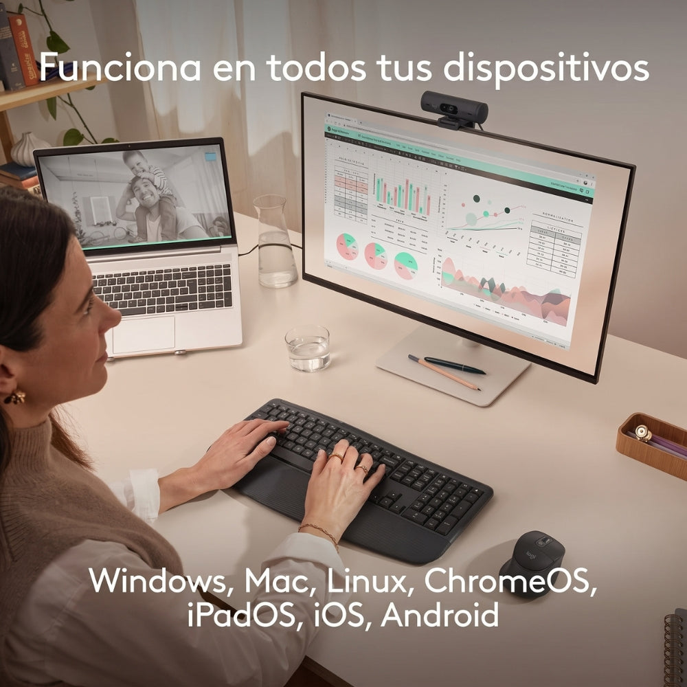 Combo Teclado y Mouse Inalámbrico Logitech Signature Comfort Plus MK880 Bluetooth