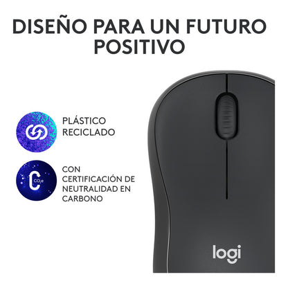 Mouse Bluetooth Logitech M240 Silent, Un 90% Silencioso, Negro