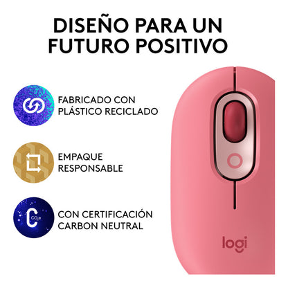 Mouse Inalámbrico Logitech Pop Heartbreaker Con Botón Emojis
