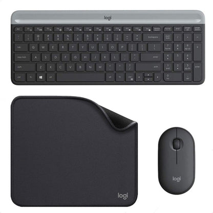 Combo Inalámbrico Logitech Mk470 + Pad Mouse Studio Series