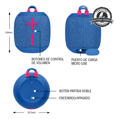 Parlante Impermeable Bluetooth Ultimate Ears Wonderboom 3, Azul