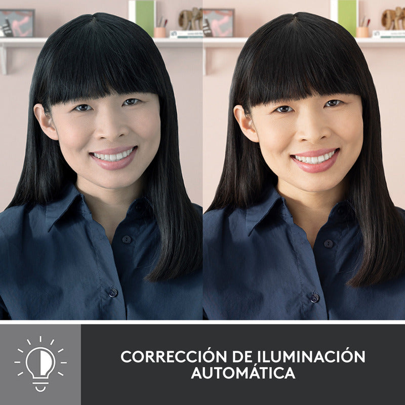 Webcam Logitech Brio 300 Full Hd 1080p Rightlight 2, Blanco