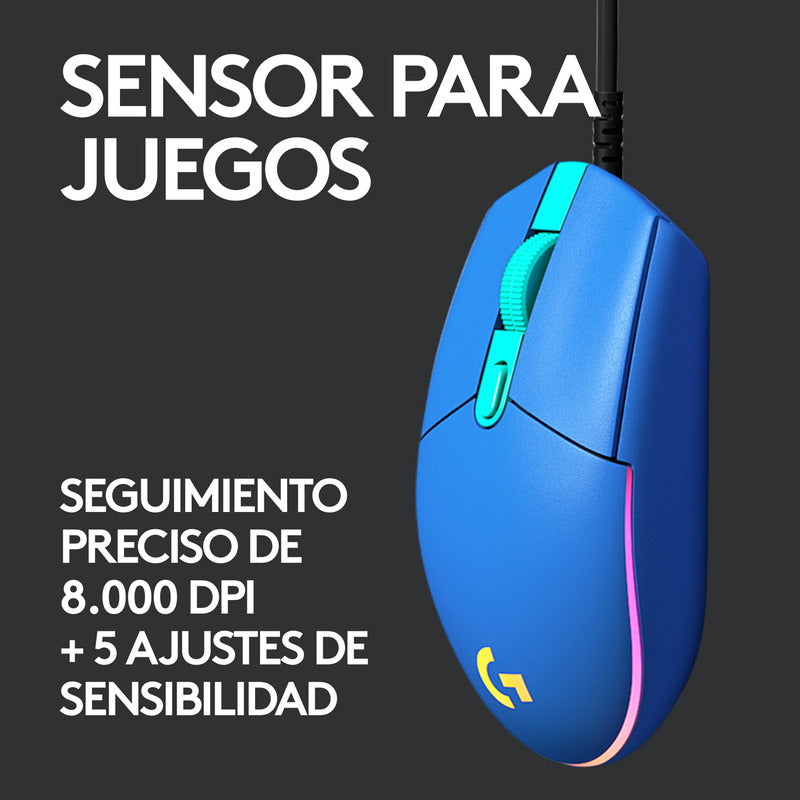 Mouse Gamer Rgb Logitech G203 Lightsync / 8000dpi - Azul