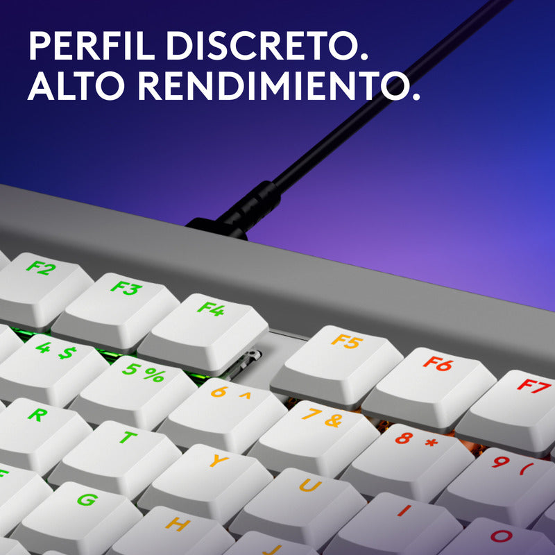 Teclado Gamer Mecánico Lightsync Rgb Logitech G515 Tkl, Blanco