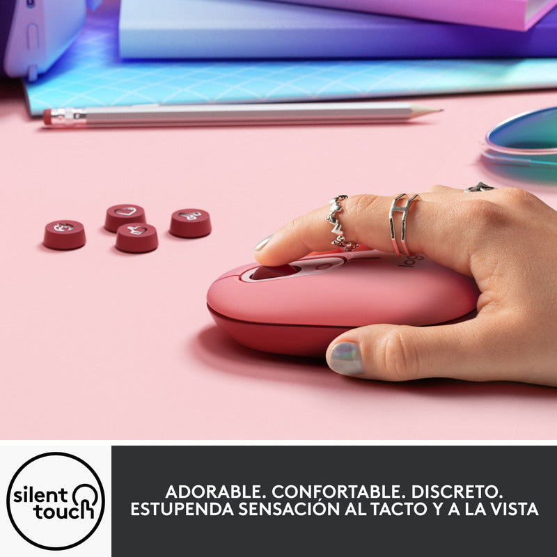 Mouse Inalámbrico Logitech Pop Heartbreaker Con Botón Emojis