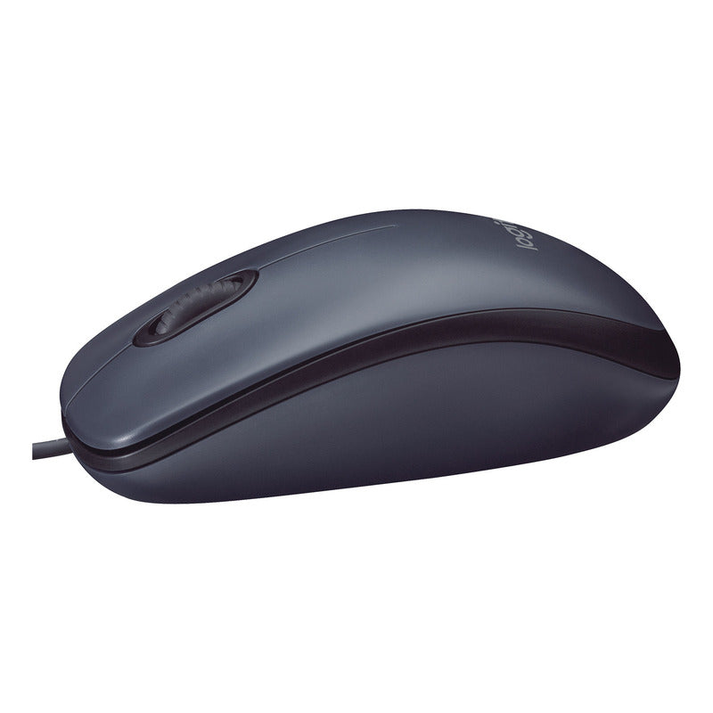 Mouse Usb Con Cable Logitech M90, Cómodo Diseño Ambidiestro