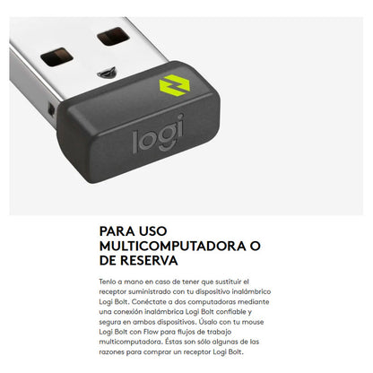 Receptor Usb Logitech, Logi Bolt, Mouse Teclado Inalámbricos