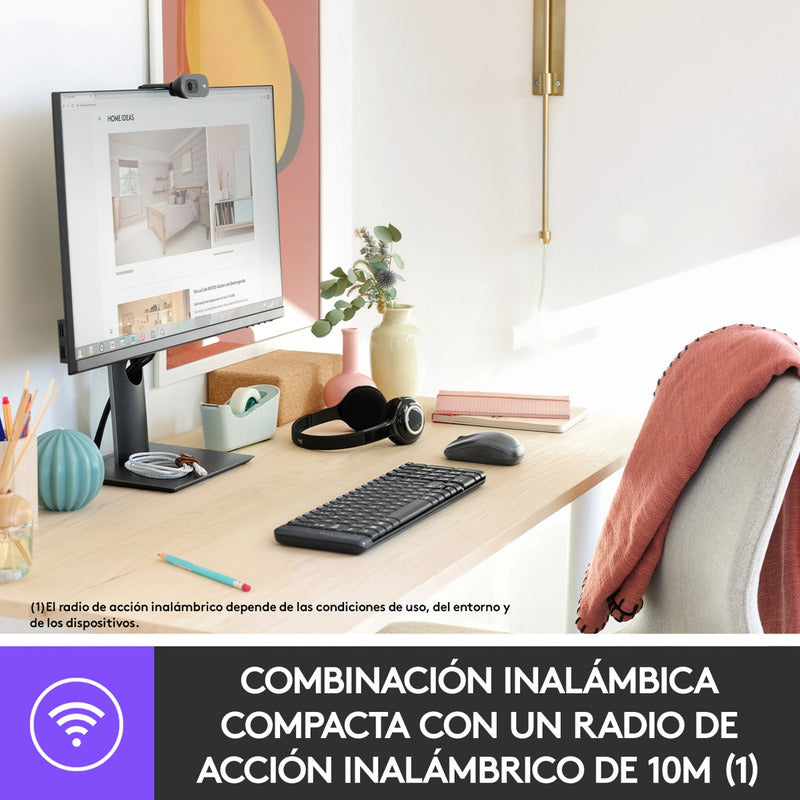 Combo Inalámbrico Logitech Mk220 + Pad Mouse Studio Series