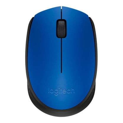 Mouse Inalámbrico Logitech M170 con Diseño Ambidiestro y Portátil, Azul/Negro