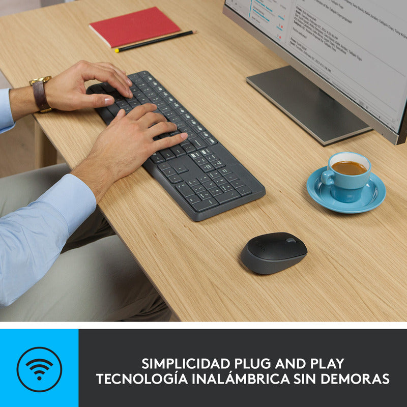 Combo Inalámbrico Logitech Mk235, Teclado Multimedia Y Mouse