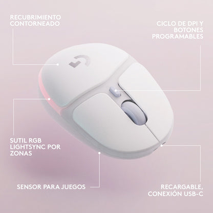 Mouse Inalámbrico Logitech G705 Aurora Collection Lightspeed