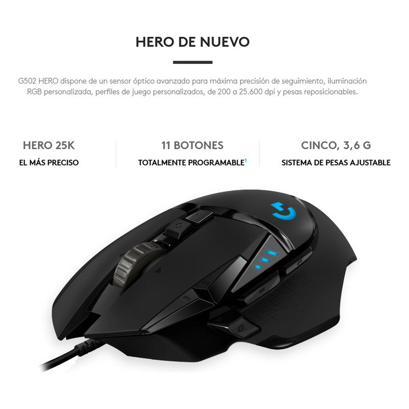 Combo Gamer Logitech G Teclado G413 Se Tkl + Mouse G502 Hero