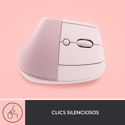 Mouse Ergonómico Logitech Lift Vertical Avanzado, Rosado