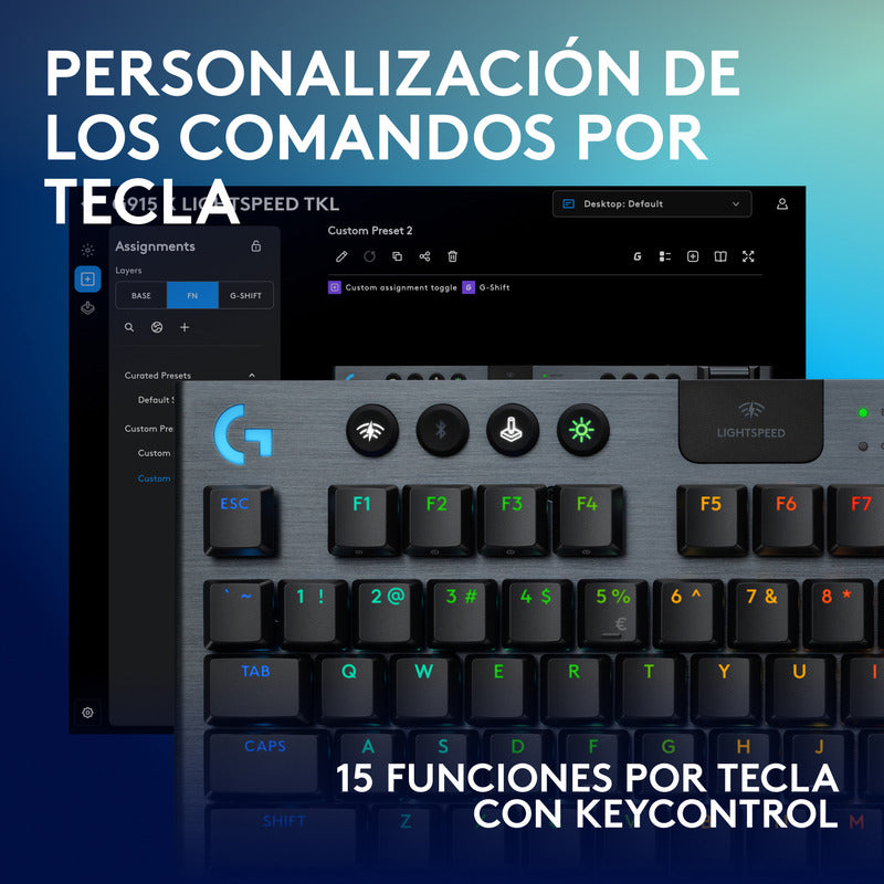 Teclado Gamer Logitech G915 X Lightspeed Tkl / Mecánico Slim