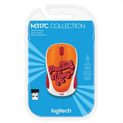 Mouse Inalámbrico Logitech M317c Collection, Positive Vibes