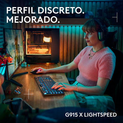Teclado Gamer Logitech G915 X Lightspeed / Mecánico Slim Rgb