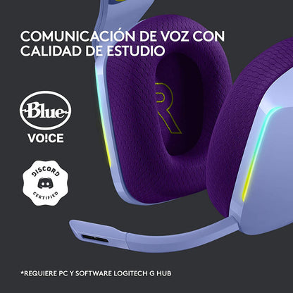 Diadema Gamer Logitech G733, Rgb Inalámbrica / 7.1 - Lila