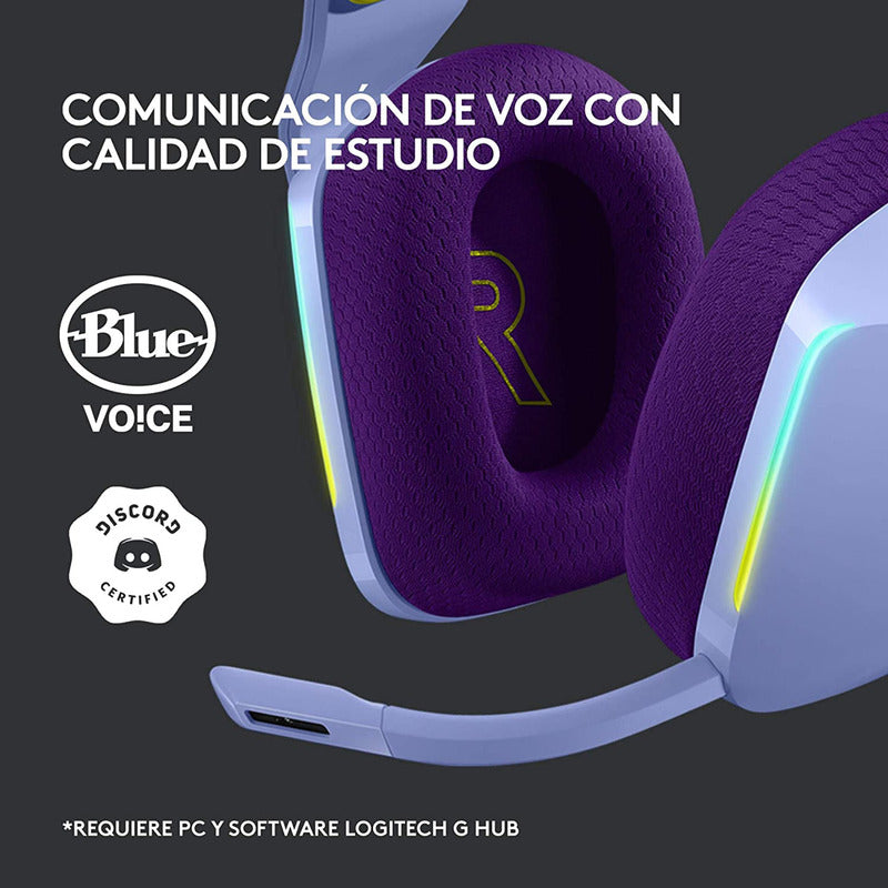 Diadema Gamer Logitech G733, Rgb Inalámbrica / 7.1 - Lila