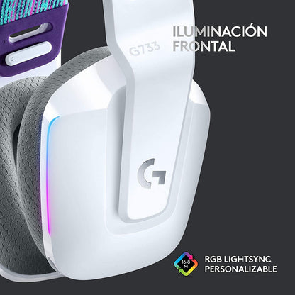 Diadema Gamer Logitech G733,  Rgb Inalámbrica / 7.1 - Blanco