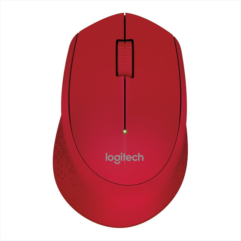 Mouse Inalámbrico Logitech M280, Cómodo Diseño Curvo, Rojo