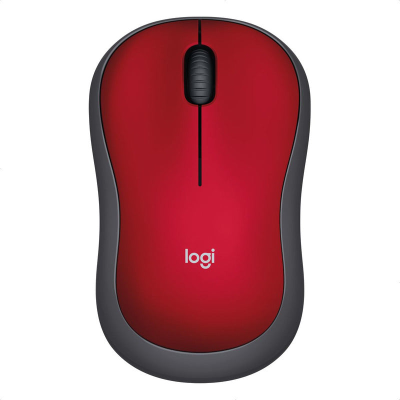Mouse Inalámbrico Logitech M185, Win Mac Chrome Linux Rojo