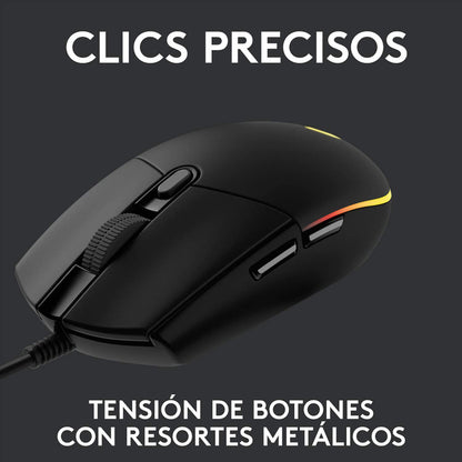 Combo Gamer Logitech Mouse G203 Negro + Pad Mouse G240