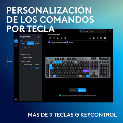 Teclado Gamer Logitech G915 X Lightspeed / Mecánico Slim Rgb