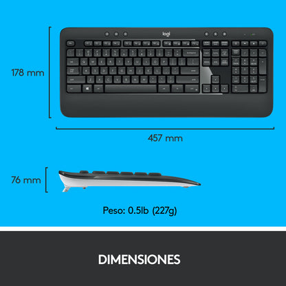 Combo Inalámbrico Logitech Mk540 Advanced, Teclado Y Mouse