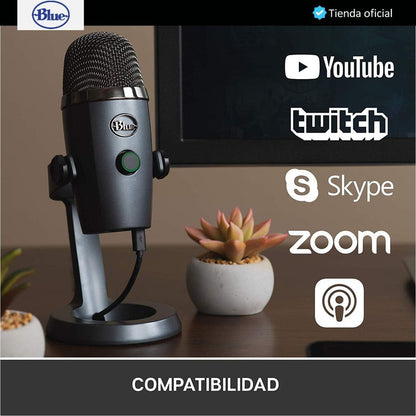 Blue Yeti Nano, Micrófono Usb Premium, Grabación / Streaming