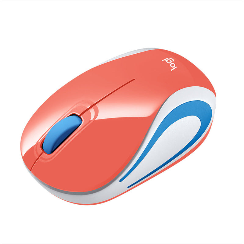Mouse Inalámbrico Mini De Bolsillo Logitech M187, Coral