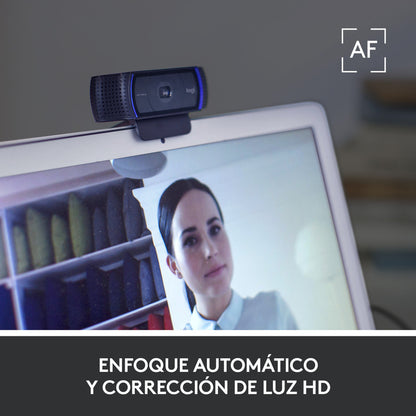 Webcam Hd / Videochats En Full Hd 1080p Logitech C920s Pro