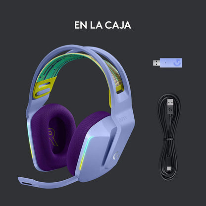 Diadema Gamer Logitech G733, Rgb Inalámbrica / 7.1 - Lila