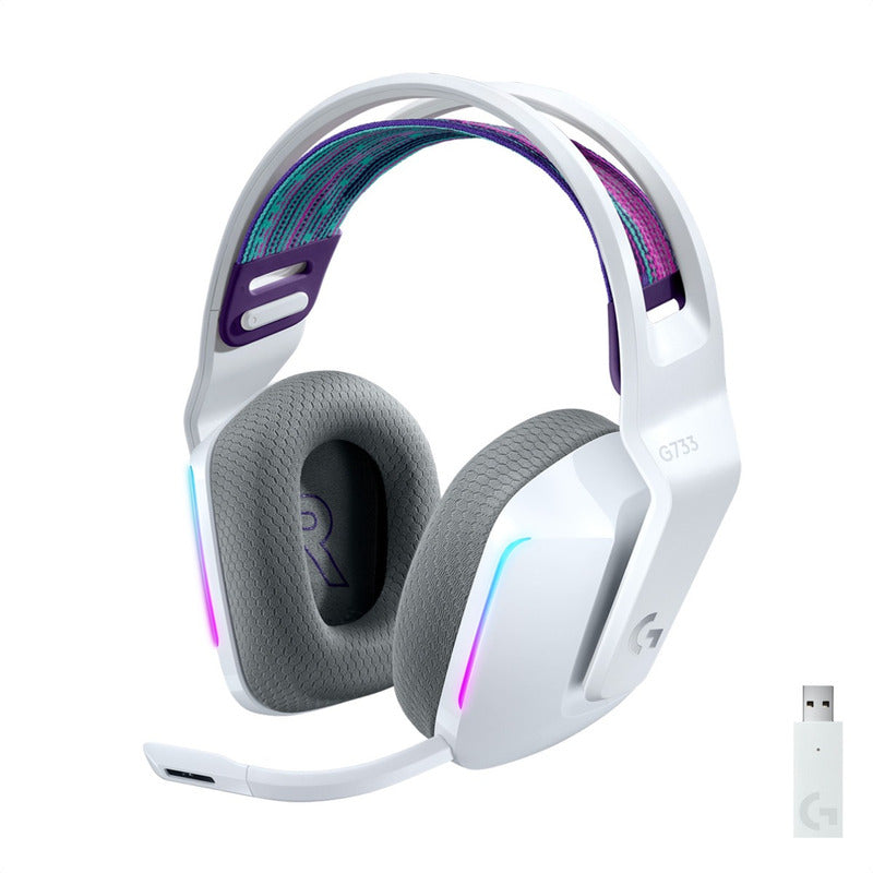 Diadema Gamer Logitech G733,  Rgb Inalámbrica / 7.1 - Blanco