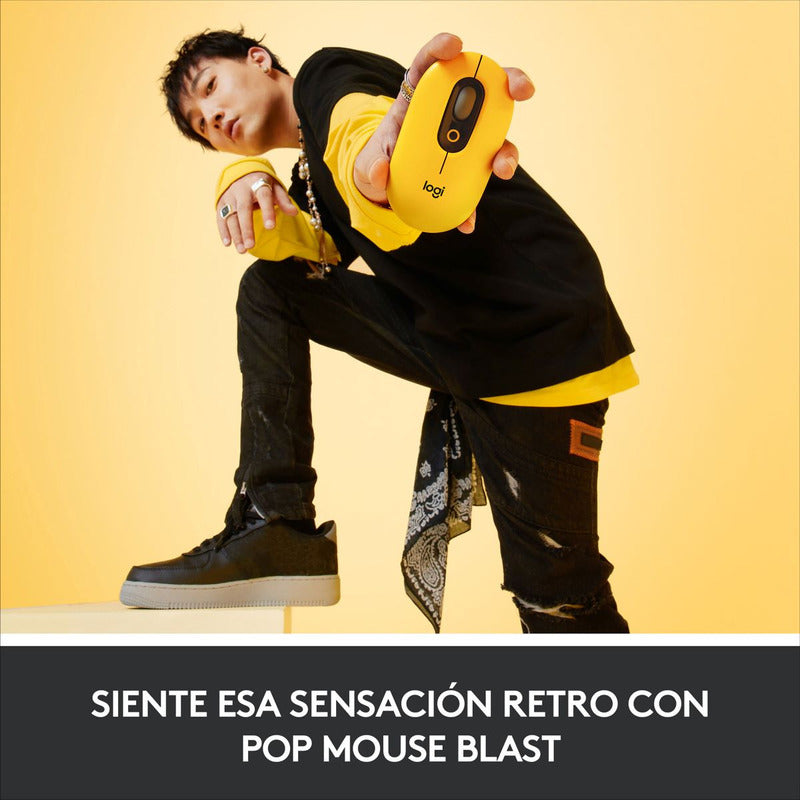 Mouse Inalámbrico Logitech Pop Blast Con Botón Emojis