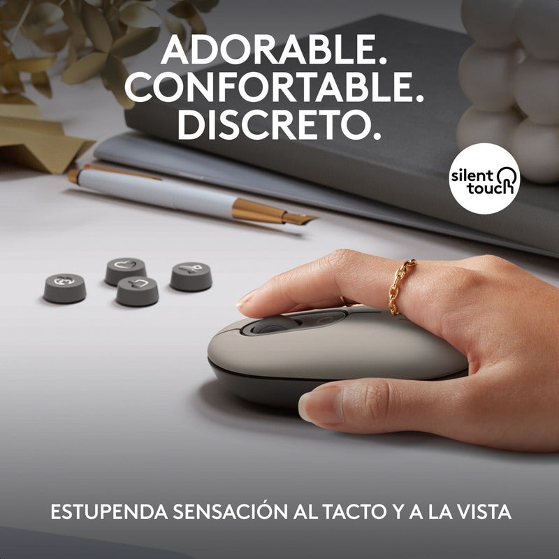 Mouse Inalámbrico Logitech Pop Mist Con Botón Emojis