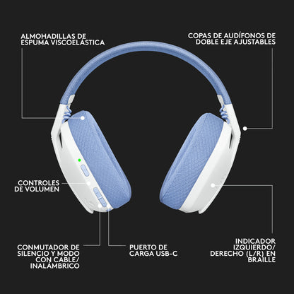Diadema Gamer Logitech G435, Inalámbrica Bluetooth Pc, Ps5