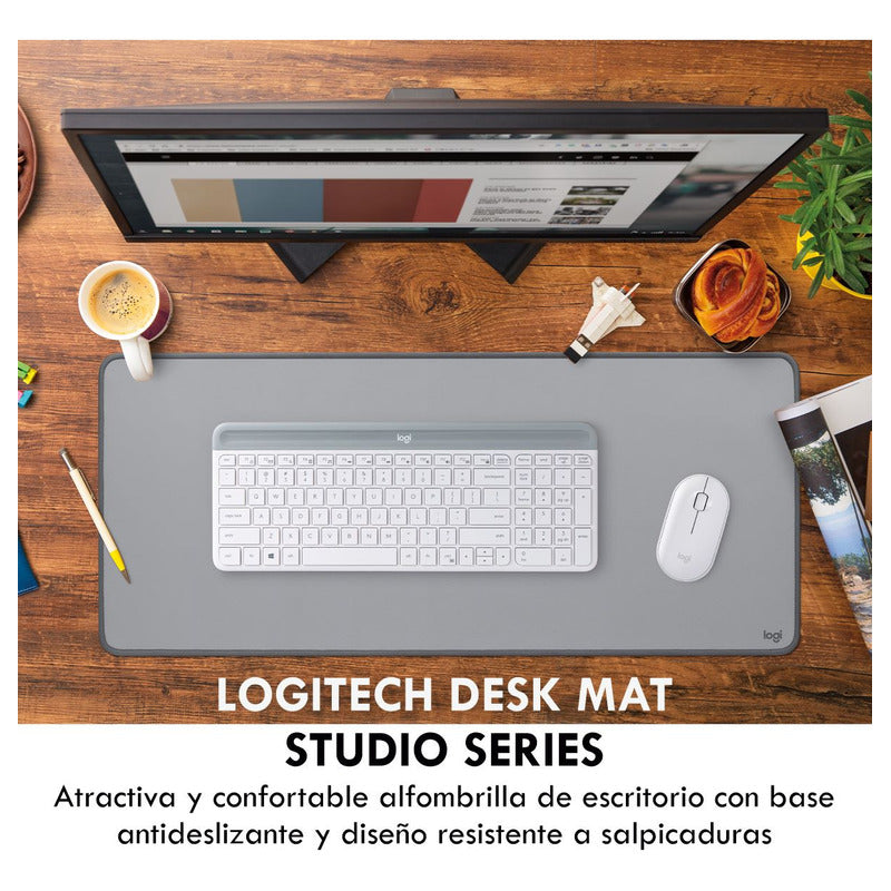 Alfombrilla De Escritorio Logitech Desk Mat Studio Gris