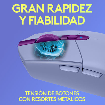 Mouse Gamer Inalámbrico Logitech G305, 12000dpi - Lila