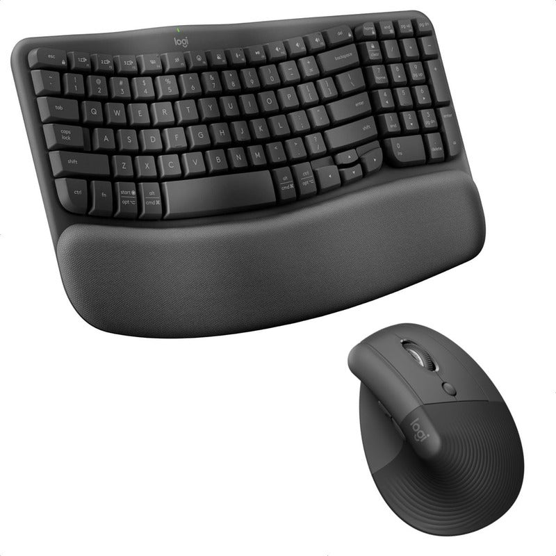 Combo Ergonómico Teclado Logitech Wave Keys + Mouse Lift