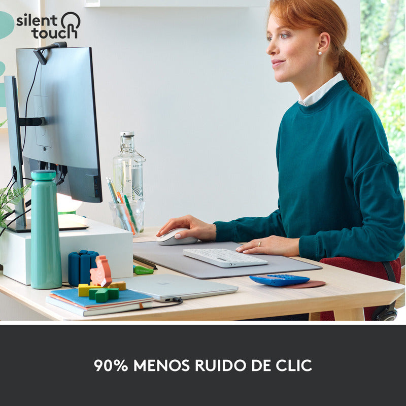 Mouse Inalámbrico Bluetooth Logitech Signature M650 Blanco