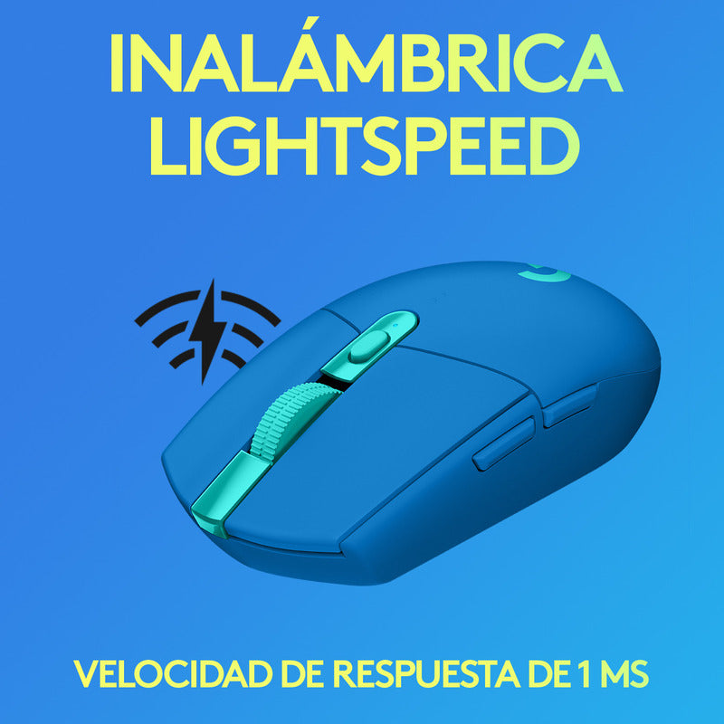 Mouse Gamer Inalámbrico Logitech G305, 12000dpi - Azul