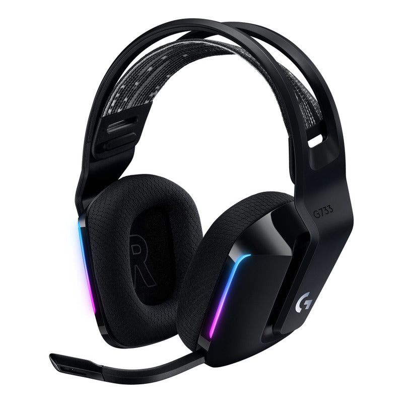 Diadema Gamer Logitech G733, Rgb Inalámbrica / 7.1 - Negro