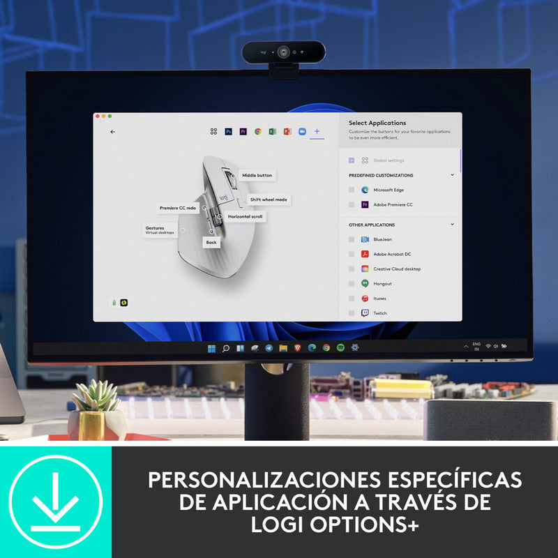 Mouse Inalámbrico Ultra Rápido Logitech Mx Master 3s Blanco