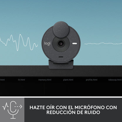 Combo Cámara Web Logitech Brio 300 + Diadema H390 Usb Negro