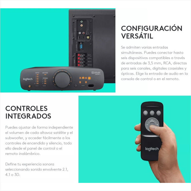 Altavoces 5.1 Certificación Thx 500 Watts Rms Logitech Z906
