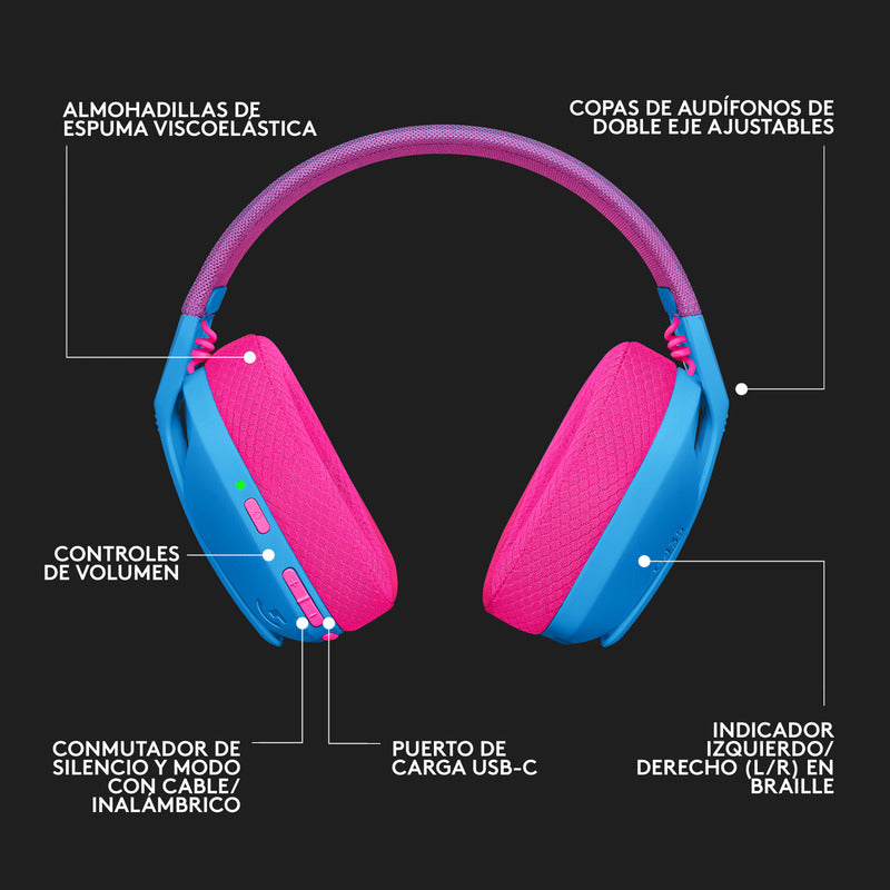 Diadema Gamer Logitech G435, Inalámbrica Bluetooth Pc, Ps5