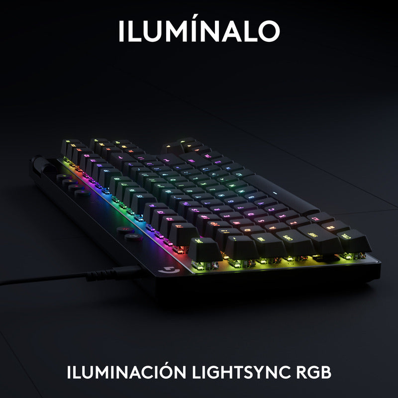 Teclado Gamer Logitech G Pro X Tkl Rapid Rgb Lightsync Negro